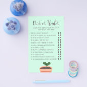 チラシの上または下の赤ちゃんシャワーゲーム チラシ (シングル)