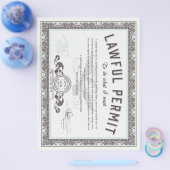 チラシを持って欲しいものを行うことを合法的に許可する チラシ (シングル)