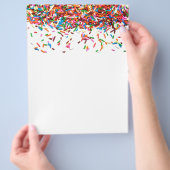 チラシを振りかける チラシ (手)