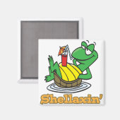 チラシンシェラキシンリラックスチルかわいいカメ マグネット (正面/裏面)