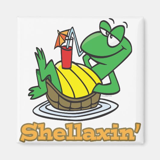 チラシンシェラキシンリラックスチルかわいいカメ マグネット (正面)