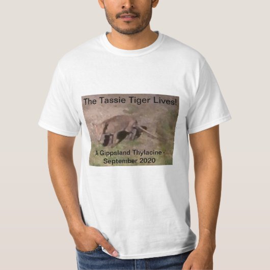 チラシン·タスマニア·タイガーTシャツ Tシャツ (正面)