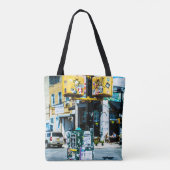 チラシ入り黄黒柱 トートバッグ (裏面)
