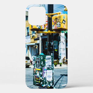 チラシ入り黄黒柱 iPhone 12ケース