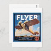 チラシ用オレンジベルト梱包ヴィンテージクレートラベル ポストカード (正面/裏面)