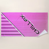 チラックスピンク ビーチタオル (正面)