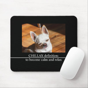 チラックスChihuahua眠リラックスい舌アウト写真 マウスパッド