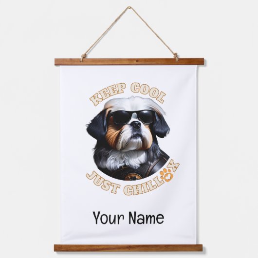 チラッ！カスタム26"x36"垂直 吊り下げ型タペストリー (正面)