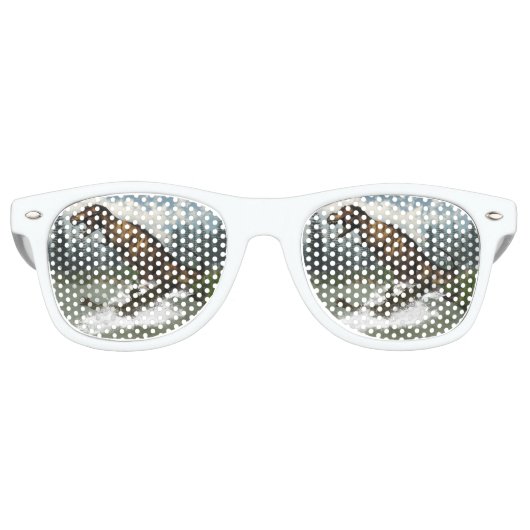 チラノサウルスレックスの恐竜が恐竜に襲われた レトロサングラス (正面)