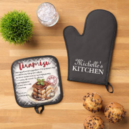 チラパーソナライズされたミサベーキングレシピ 鍋つかみ&鍋敷きセット