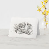 チランジアのXerographicaの挨拶状7" x 5" カード (黄色い花)