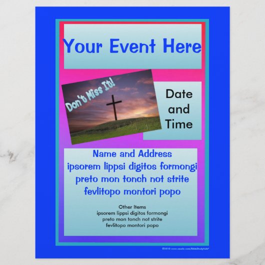 チラー恋しく思ヤしない – 青 チラシ (正面)