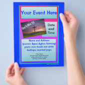 チラー恋しく思ヤしない – 青 チラシ (手)