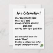 チリが多くのペッパーのグラフィックを植える 招待状 (裏面)