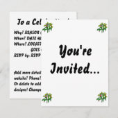 チリが多くのペッパーのグラフィックを植える 招待状 (正面/裏面)