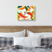 チリとアイスキューブ キャンバスプリント (インサイチュ (寝室))