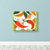 チリとアイスキューブ キャンバスプリント (インサイチュ (ウッドフロア))