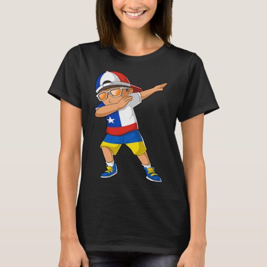 チリとウクライナのハーフ少年 チリ ウクライナ Tシャツ (正面)