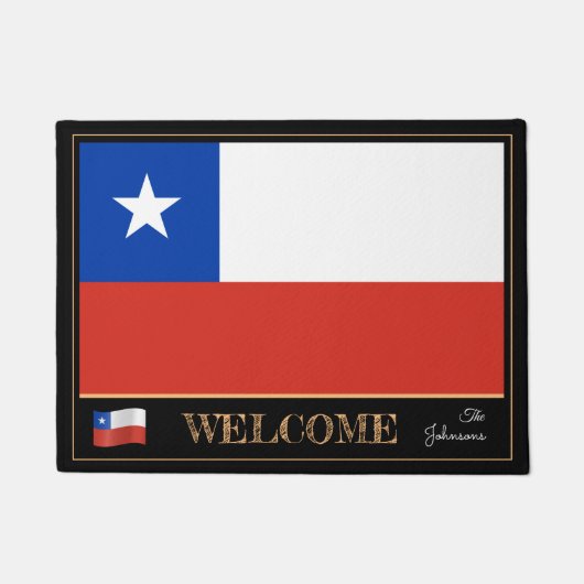 チリとチリのフラグハウス/sports Welcome ドアマット (正面)