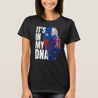 チリとニュージーランドのミックスDNA伝統国旗 Tシャツ