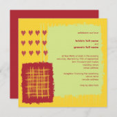 チリとレモンのウェディング招待状 招待状 (正面/裏面)