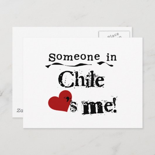 チリにいる誰かが私を愛している ポストカード (正面/裏面)