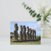 チリのイースター島のモアイ ポストカード (スタンド正面)