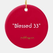 チリのクリスマスのオーナメントの旗 セラミックオーナメント (裏面)