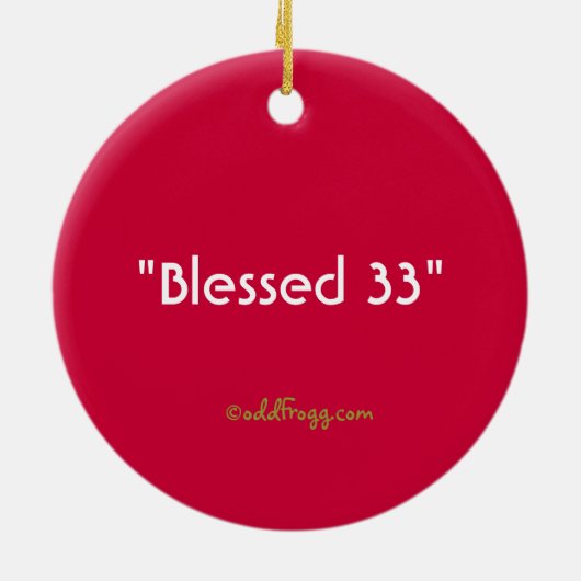 チリのクリスマスのオーナメントの旗 セラミックオーナメント (裏面)