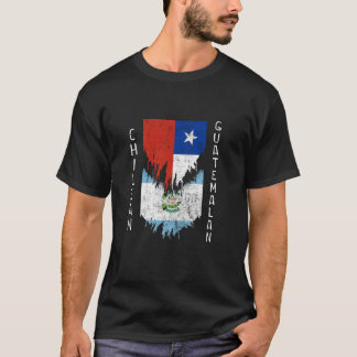 チリのグアテマラの国旗がグアテマラのグアテマラで破れた Tシャツ