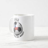 チリのサッカーのチャンピオン コーヒーマグカップ (正面左)