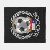 チリのサッカー2016ファンのギア フリースブランケット (正面(横))