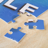 チリのサンティアゴ・ヴィンテージ旅行ポスター ジグソーパズル (側面)