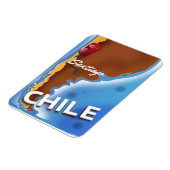 チリのサンティアゴ・ヴィンテージ旅行ポスター マグネット (左側)