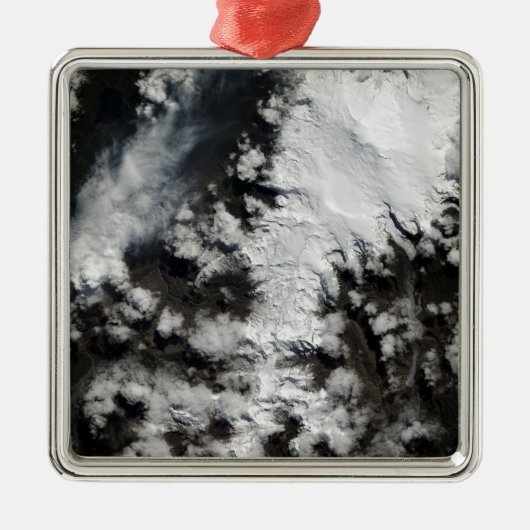 チリのチャイテン火山 メタルオーナメント (正面)