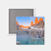 チリのトレス・デル・ペイン国立公園。 マグネット (正面/裏面)