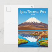 チリのラウカ国立公園 ポストカード (正面/裏面)