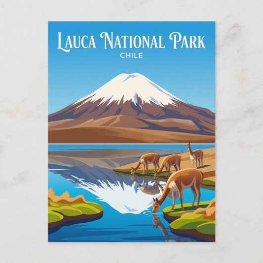 チリのラウカ国立公園 ポストカード (正面)