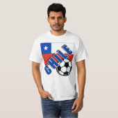 チリの世界のサッカーファンのTシャツ Tシャツ (正面フル)