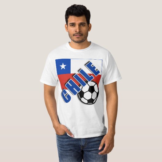 チリの世界のサッカーファンのTシャツ Tシャツ (正面フル)