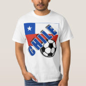 チリの世界のサッカーファンのTシャツ Tシャツ (正面)