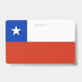 チリの国旗が付いた名札 バッジ (裏面)