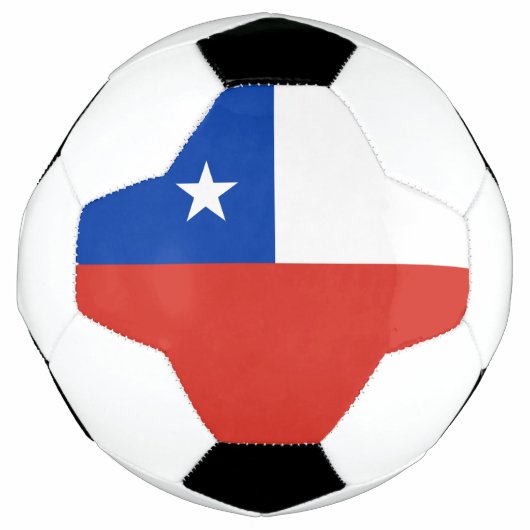 チリの国旗 サッカーボール (正面)