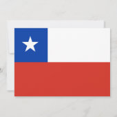 チリの国旗, チリ国旗 結婚式 招待状 (裏面)