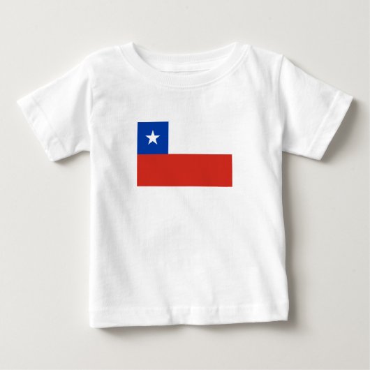 チリの国旗 ベビーTシャツ (正面)