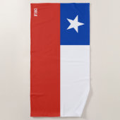チリの国旗 素敵な愛国心 ビーチタオル (正面)