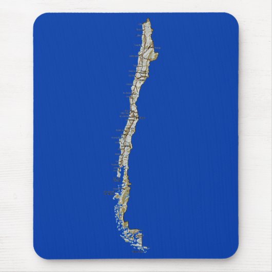 チリの地図のマウスパッド マウスパッド (正面)