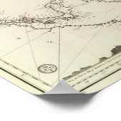 チリの地図 ポスター (角)