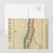 チリの地図 ポストカード (正面/裏面)