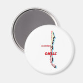 チリの地図 マグネット (正面/裏面)